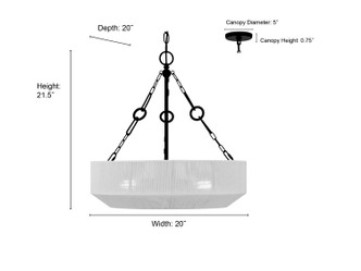 Tresselle Three Light Pendant (206103-MB)
