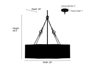 Ottavio Five Light Pendant (210205-MB/VB)
