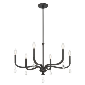 Millennium - 220106-MB - Six Light Chandelier - Viremont - Matte Black