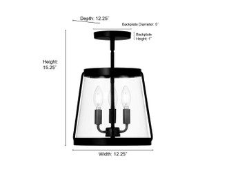Adabella Three Light Semi-Flush Mount (230103-VB)