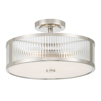 Millennium - 23303-PN - Three Light Semi-Flush Mount - Ardezia - Polished Nickel