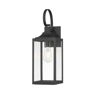 Millennium - 402101-PBK - One Light Lantern - Halston - Powder Coated Black