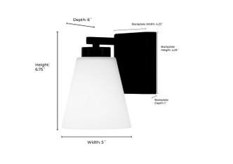Strayhan One Light Wall Sconce (64001WG-BN)