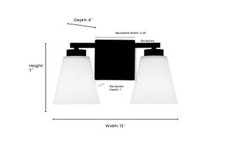 Strayhan Two Light Vanity (64002WG-MB)