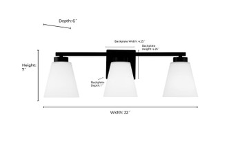 Strayhan Three Light Vanity (64003WG-BN)