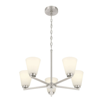 Millennium - 64105WG-BN - Five Light Chandelier - Strayhan - Brushed Nickel