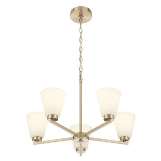 Millennium - 64105WG-MG - Five Light Chandelier - Strayhan - Modern Gold