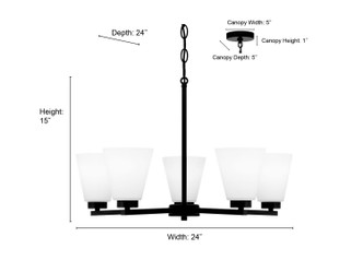 Strayhan Five Light Chandelier (64105WG-MG)
