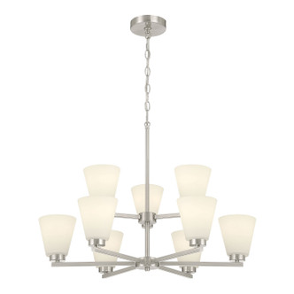 Millennium - 64109WG-BN - Nine Light Chandelier - Strayhan - Brushed Nickel