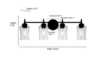 Clarvyn Four Light Vanity (909104-MB)