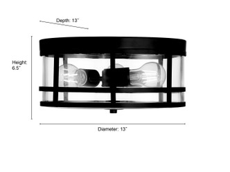 Lunden Three Light Flush Mount (91013-MG)