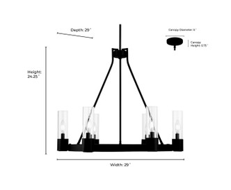 Evandrel Six Light Chandelier (9906-MB)