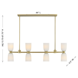 Baldwin Eight Light Linear Chandelier (1-1249-8-127)
