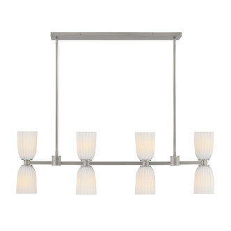 Savoy House - 1-1249-8-SN - Eight Light Linear Chandelier - Baldwin - Satin Nickel