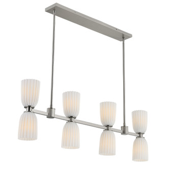 Baldwin Eight Light Linear Chandelier (1-1249-8-SN)