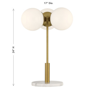 Turin Three Light Table Lamp (11-DF13)