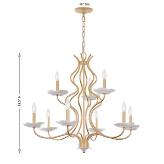 Lilly Nine Light Chandelier (1-2990-9-38)