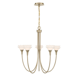 Savoy House - 1-5082-5-127 - Five Light Chandelier - Florena - Noble Brass