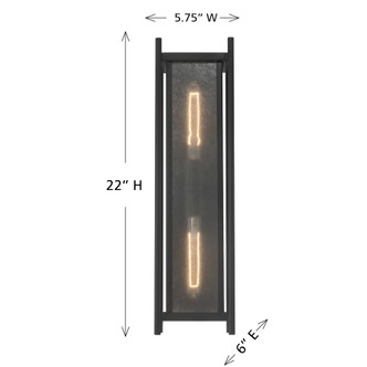 Jacobs Two Light Outdoor Wall Lantern (5-3805-BK)