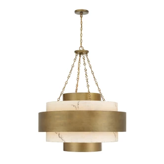 Savoy House - 7-3092-8-339 - Eight Light Pendant - Davenport - Antique Patina