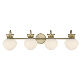 Savoy House - 8-1028-4-127 - Four Light Bathroom Vanity - Melbourne - Noble Brass