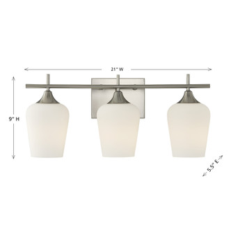 Octave Three Light Bathroom Vanity (8-6030-3-SN)