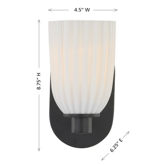 Baldwin One Light Wall Sconce (9-1245-1-BK)
