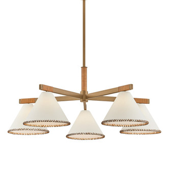 Troy Lighting - F2540-PBR - Five Light Chandelier - Stoney - Patina Brass