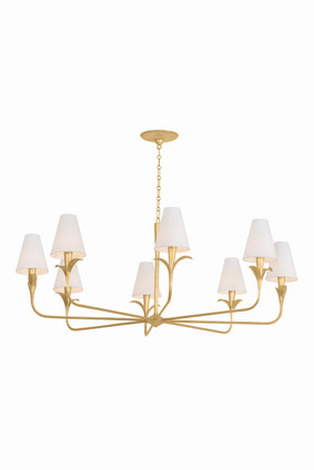 Troy Lighting - F4758-GLI - Eight Light Chandelier - Quill - Gilded Ivory