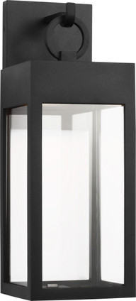 Visual Comfort Studio - SLO1371TXB - LED Wall Lantern - Sesha - Textured Black/Textured Black