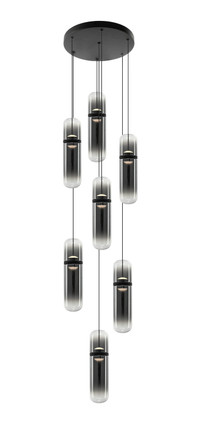 Matteo Lighting - C32607MBSM - LED Pendant - Amulet - Matte Black