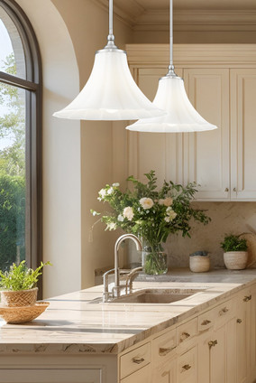 Fleur One Light Pendant (1958P16-BN)