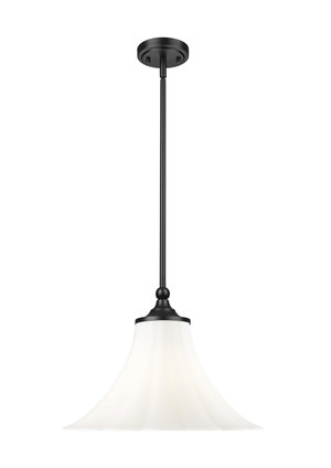 Z-Lite - 1958P16-MB - One Light Pendant - Fleur - Matte Black