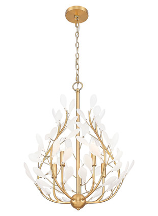 Claudine Five Light Chandelier (353-24MGLD)