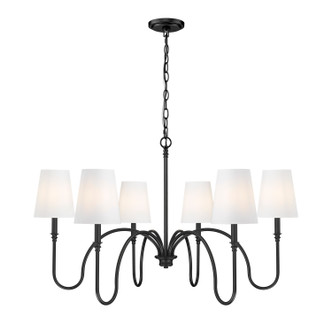 Z-Lite - 4505-6MB - Six Light Chandelier - Jisele - Matte Black
