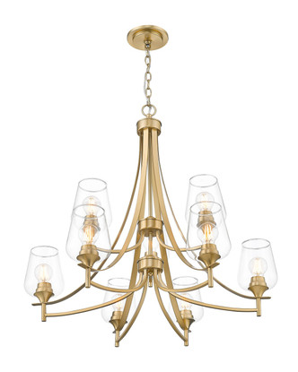 Joliet Nine Light Chandelier (473-9BBR)