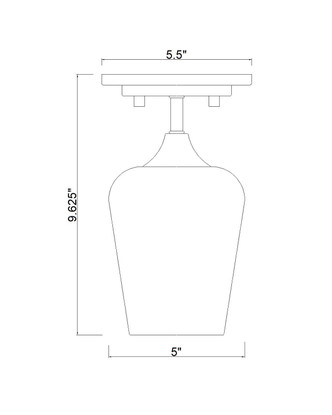 Joliet One Light Flush Mount (473F1-BBR)