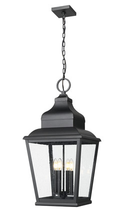 Z-Lite - 5029CHXL-BK - Four Light Outdoor Chain Mount Ceiling Fixture - Raphael - Sand Black