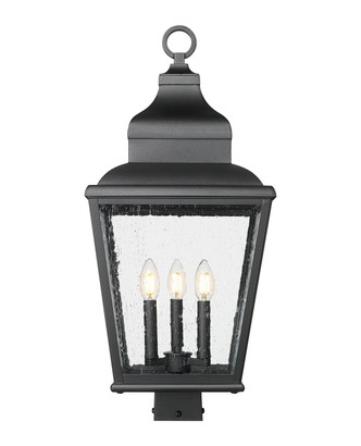 Raphael Three Light Outdoor Post Mount (5029PHBS-BK)