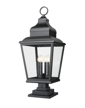 Z-Lite - 5029PHXLS-LSQPM-BK - Four Light Outdoor Pier Mount - Raphael - Sand Black