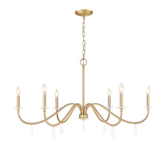 Z-Lite - 6103-45MGLD - Six Light Chandelier - Toussant - Modern Gold
