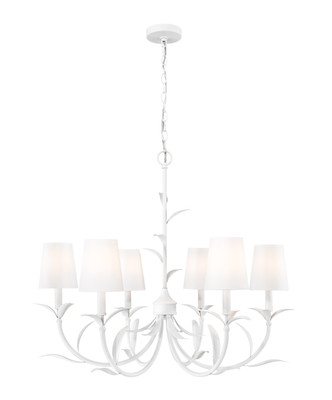 Z-Lite - 830-31TXWH - Six Light Chandelier - Aslin - Textured White