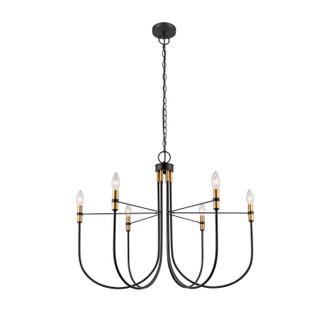 Artcraft - AC12226BB - Six Light Chandelier - Foundry - Black