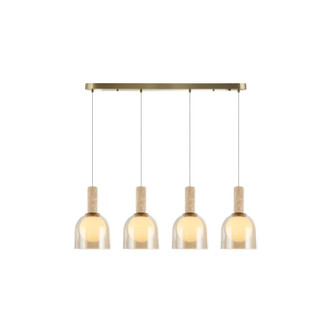 Artcraft - SC13384BR - Four Light Island Pendant - Juna - Brass