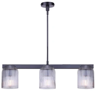 Canarm - ICH1243A03BK - Three Light Chandelier - Renzo - Matte Black