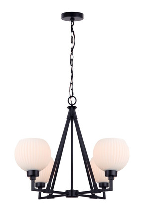 Canarm - ICH2257B04BK - Four Light Chandelier - Nella - Matte Black