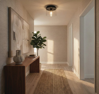Britton One Light Flush Mount (IFM1234A09BK)
