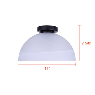Marek One Light Flush Mount (IFM2260B13BK)