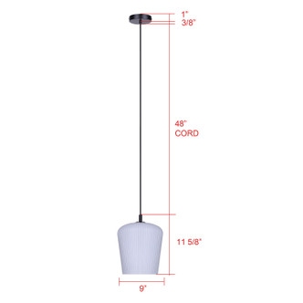 Leandro One Light Pendant (IPL1249A01BK-OR)