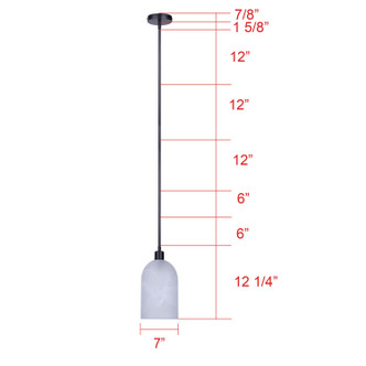 Marek One Light Pendant (IPL2260B01BK7)